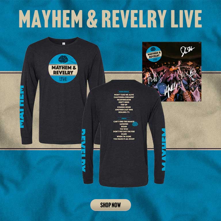 Mayhem and Revelry Live. Shop now.
